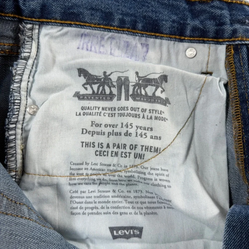 Levi's 516 Slim Straight Jeans Mens 34x34 Blue Denim Classic‎ Aesthetic NWT